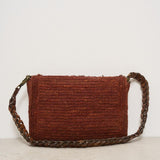 Pochette donna Hafa in rafia mattone HAFA WOOD IBELIV 