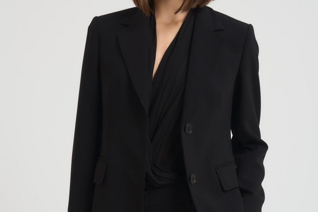 Blazer donna monopetto in cady nero LINZ 001 MAX MARA STUDIO 