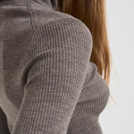 Dolcevita donna tortora a costine D512552X LEILA024CASTAGNA P.a.r.o.s.h. 