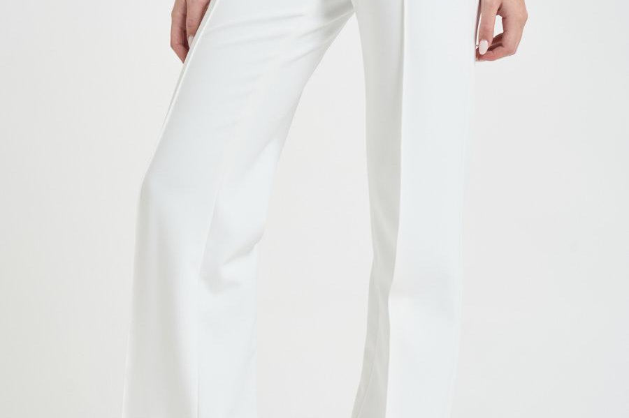 Pantalone donna gamba dritta bianco PA171 360 ELISABETTA FRANCHI 