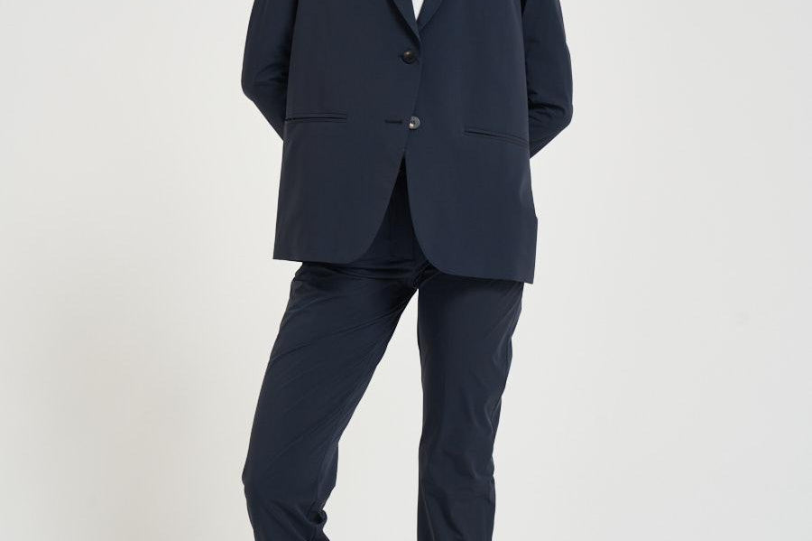 Giacca donna monopetto blu 26551 60BLUEBLACK RRD 