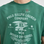 T-shirt uomo con stampa verde 710B13522 001 RALPH LAUREN 