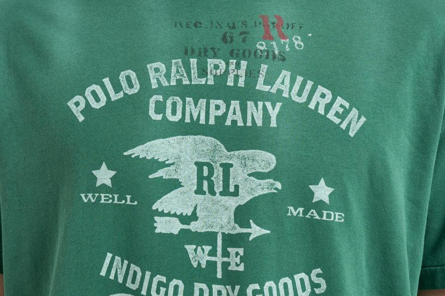 T-shirt uomo con stampa verde 710B13522 001 RALPH LAUREN 
