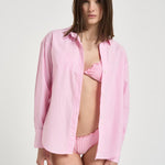 Camicia donna con ricamo rosa CYS0001 MEET21 MC2 SAINT BARTH 