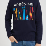 Maglia uomo girocollo con ricamo blu BOMBARDLT 61EMB MC2 SAINT BARTH 