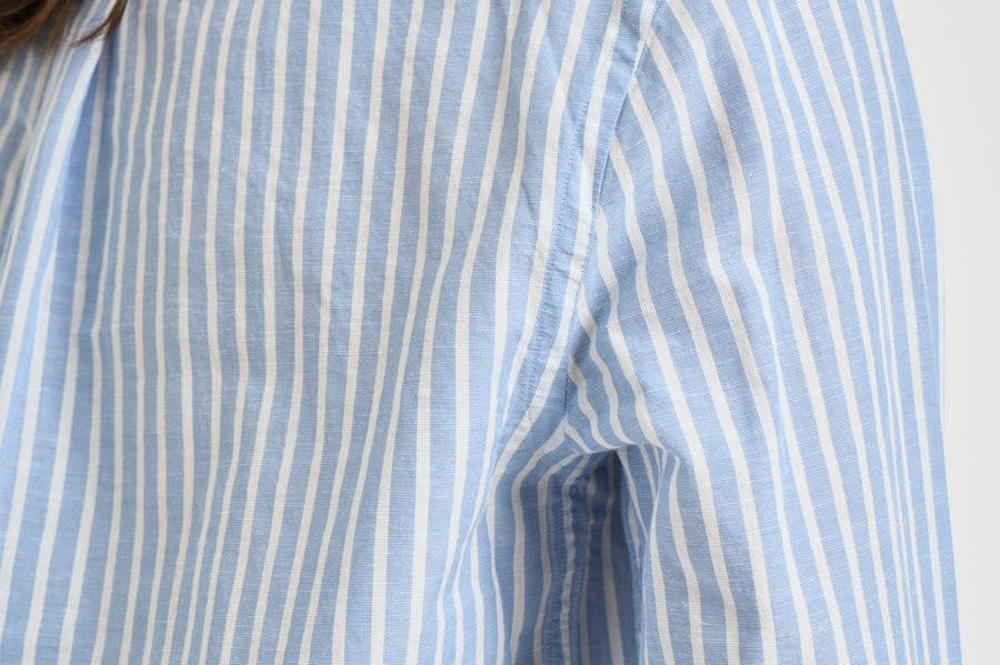 Camicia donna a righe celeste 211971514 503 RALPH LAUREN 