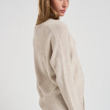 Maglione girocollo donna in cashmere 201726 OYSTER LISA YANG 
