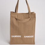 Borsa shopper donna in tessuto beige U25100003 WASHEDOTTER SAMSØE SAMSØE 
