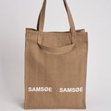 Borsa shopper donna in tessuto beige U25100003 WASHEDOTTER SAMSØE SAMSØE 