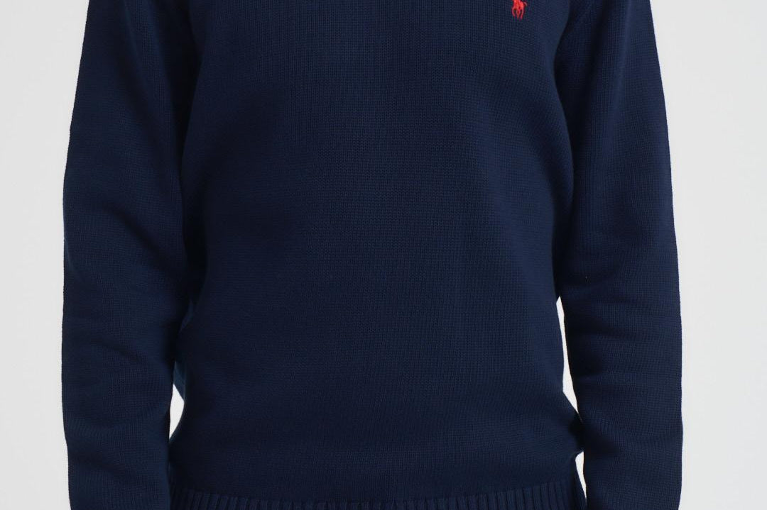 Maglia uomo in cotone blu 710810846 001 RALPH LAUREN 