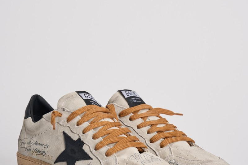 Sneakers ballstar uomo in suede GMF00117 F00757860336 GOLDEN GOOSE 