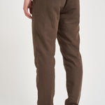 Pantalone uomo in lino marrone PG26 82 PERFECTION 