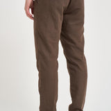 Pantalone uomo in lino marrone PG26 82 PERFECTION 