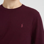 Maglia uomo in lana a girocollo bordeaux 710946143 005 RALPH LAUREN 