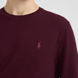 Maglia uomo in lana a girocollo bordeaux 710946143 005 RALPH LAUREN 