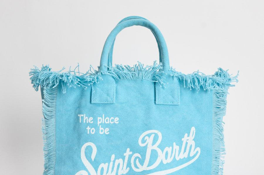 Borsa donna Colette con frange celeste COLETTE 00165L MC2 SAINT BARTH 