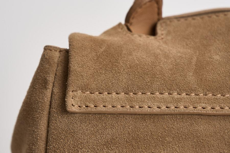 Borsa donna Sveva midi in suede beige BT2006 BISCOTTO ORCIANI 