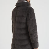 Piumino donna midi trapuntato grigio PI002123D 9480 HERNO 