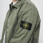 Camicia uomo verde con zip 1200032 S00WNV0159 STONE ISLAND 