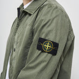 Camicia uomo verde con zip 1200032 S00WNV0159 STONE ISLAND 
