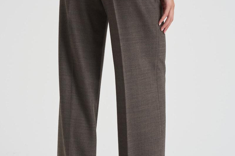 Pantalone donna a palazzo Powo tortora D231491 POWO024CASTAGNA P.a.r.o.s.h. 