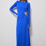 Abito donna lungo Octavia Dress blu cobalto 625SS6629O NAVYBLUE DANAME 