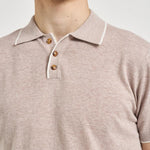 Polo uomo beige in maglia leggera M060202 114 ACCADEMIE TESSILI 