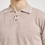 Polo uomo beige in maglia leggera M060202 114 ACCADEMIE TESSILI 
