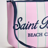 Pochette donna Aline a righe rosa e bianca ALINE 00760L MC2 SAINT BARTH 