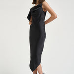 Abito donna midi asimmetrico nero THIANA BLA0126S IRO 
