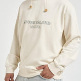Felpa uomo con cappuccio crema 6100054 S0X31V0093 STONE ISLAND 