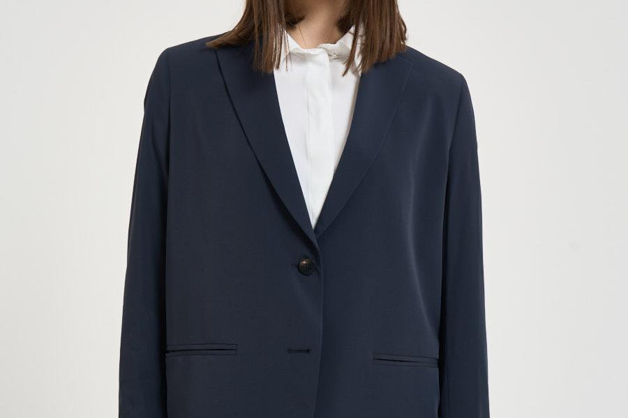 Giacca donna monopetto blu 26551 60BLUEBLACK RRD 