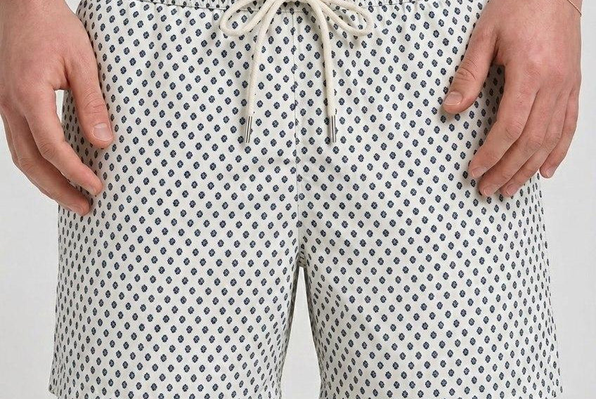 Costume uomo stampa geometrica bianco DEWT 01 MC2 SAINT BARTH 