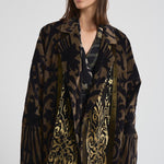 Cappotto lungo Revdox in fantasia nero 12438 516458 PIERRE-LOUIS MASCIA 