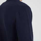 Maglia uomo girocollo con ricamo blu HERON LTEMBRYCARLIFT61 MC2 SAINT BARTH 