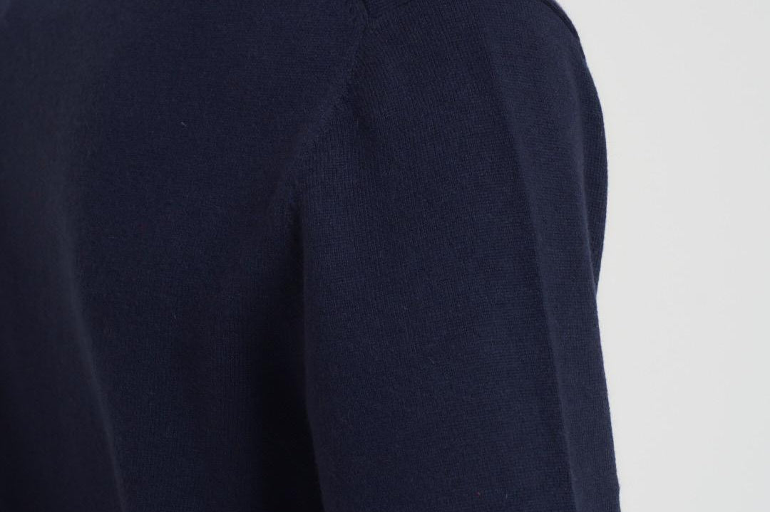 Maglia uomo girocollo con ricamo blu HERON LTEMBRYCARLIFT61 MC2 SAINT BARTH 