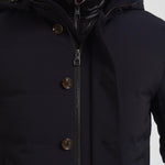 Piumino con cappuccio blu scuro F09MUCX581 18589 MONTECORE 