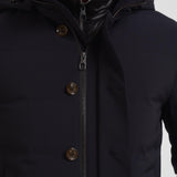 Piumino con cappuccio blu scuro F09MUCX581 18589 MONTECORE 