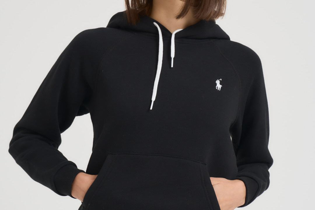 Felpa donna con cappuccio nera 211943007 003 RALPH LAUREN 