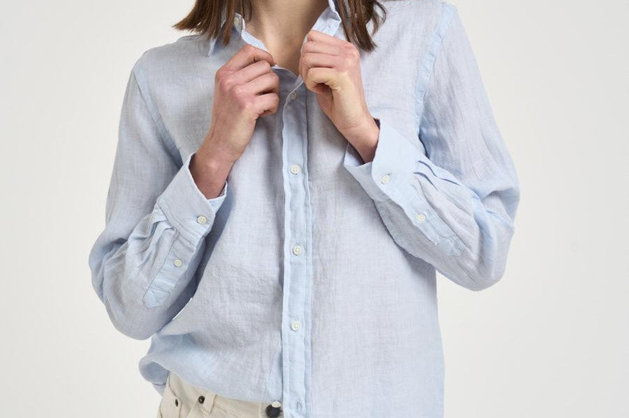 Camicia donna regular fit celeste 211970730 503 RALPH LAUREN 