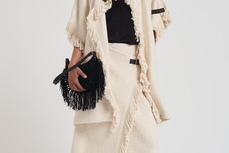Cappotto donna midi Greya panna MA0449FB C3D04I23EC ISABEL MARANT 