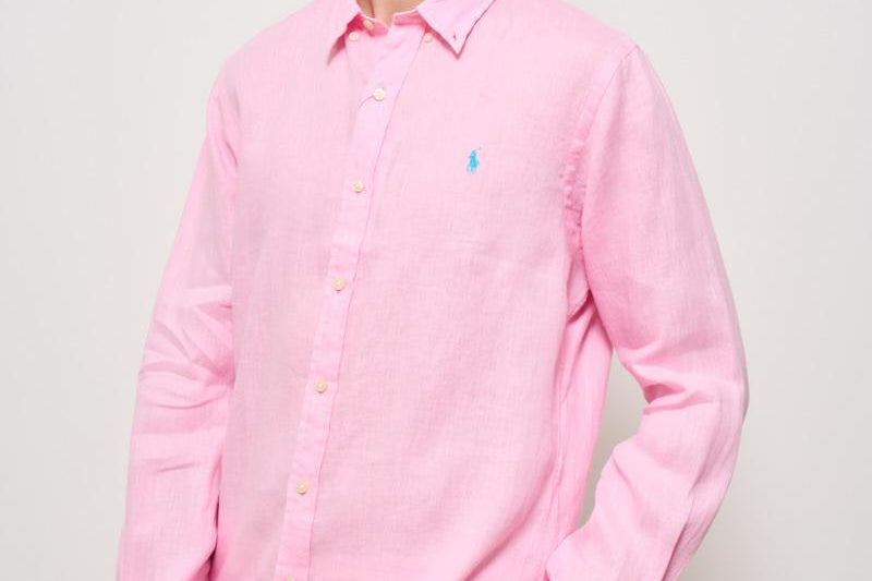 Camicia uomo in lino rosa 710968915 002 RALPH LAUREN 