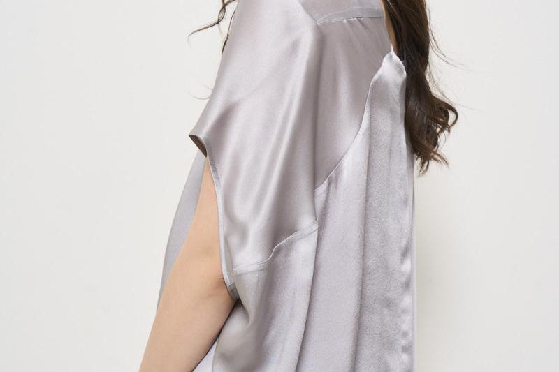 Blusa donna Maddalena grigia Y5SM10 X28 SEMICOUTURE 