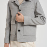 Giacca uomo a camicia grigio chiaro DENVER MCP34GRIGIO CHIARO ACCADEMIE TESSILI 