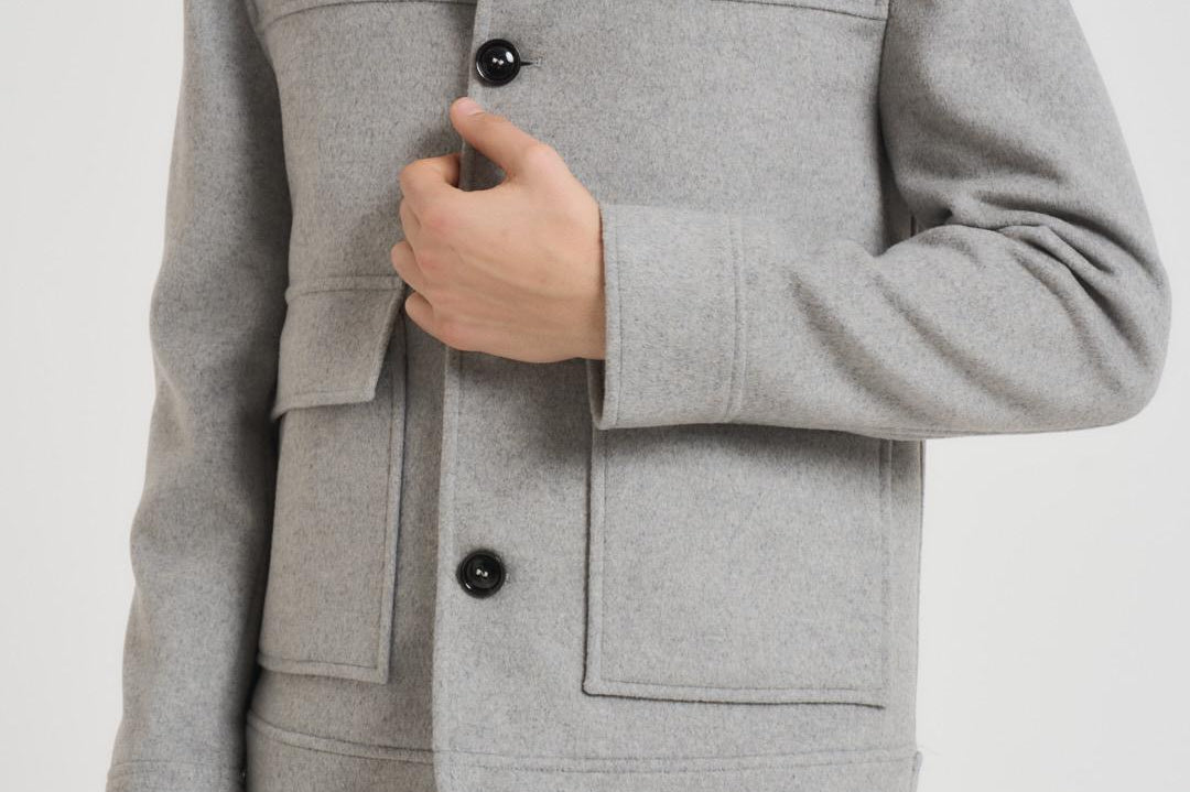 Giacca uomo a camicia grigio chiaro DENVER MCP34GRIGIO CHIARO ACCADEMIE TESSILI 