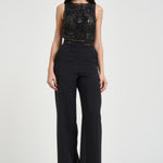 Abito donna tuta nera con strass TU066 110 ELISABETTA FRANCHI 