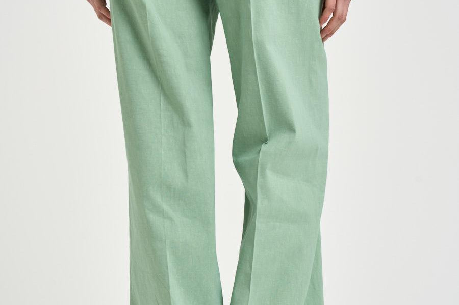 Pantalone donna gamba dritta verde menta 104929A34I JACOPONET80 PINKO 