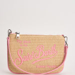 Pochette donna Parisienne Mini beige e rosa PARISIENNEMINISTRAW 00415L MC2 SAINT BARTH 