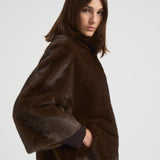 Eco pelliccia donna corta marrone 9044 PECAN SWORD 6.6.44 