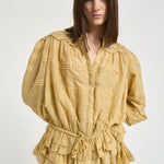 Blusa donna Polly con pizzo giallo pastello HT0767FA D1J05E10LC MARANT ETOILE 